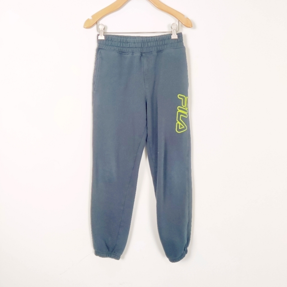Fila Boy's Jogger Pants in Blue Size Youth Large 10 12 Years Old *Flaws
